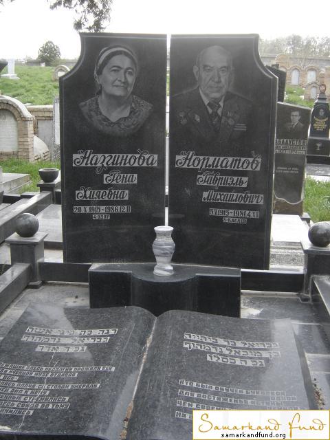 Назгинова Рена Хияевна  20.10.1915 - 12.11.1986 зах. 66.18  Норматов Гавриэль Михайлович 05.05.19.JPG