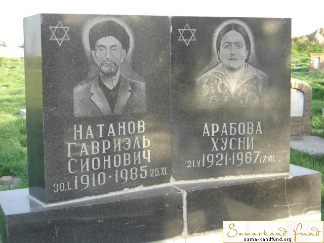 Натанов Гавриэль Сионович 30.01.1910  - 17.07.1985 зах. 248.25  Арабова Хусни  21.05.1921 - 17.07.JPG